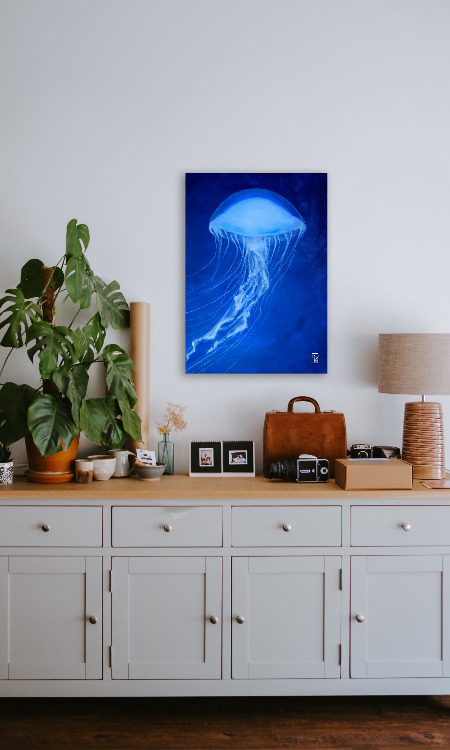 Jellyfish in Deep Blue